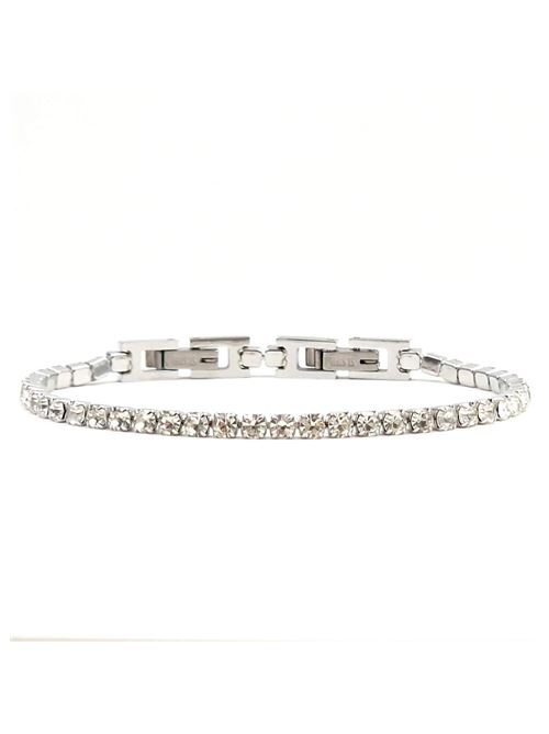 steel tennis with white stones Capritaly gioielli | CAPRIMOONBIANCOARGE